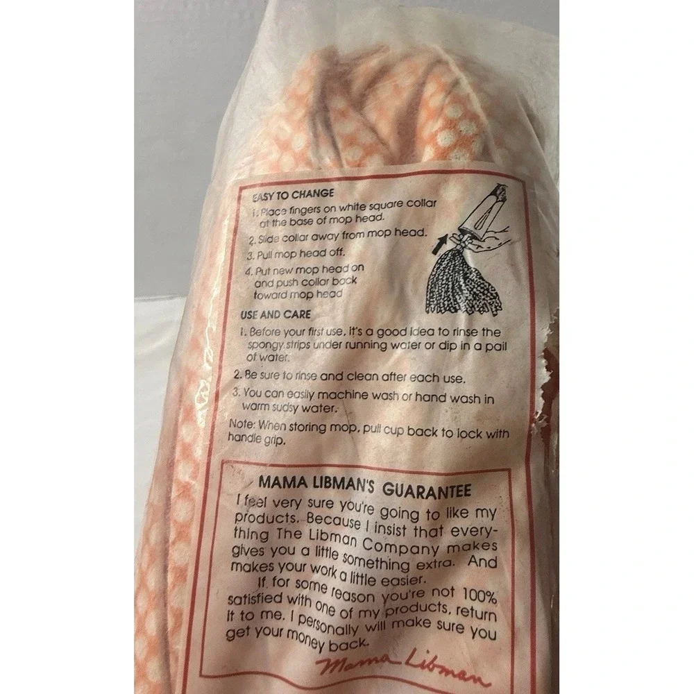 1991 Libman Wonder Mop Head Refill Microfiber Replacement Cleaning New Prop